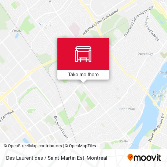 Des Laurentides Saint Martin Est stop Routes Schedules and Fares