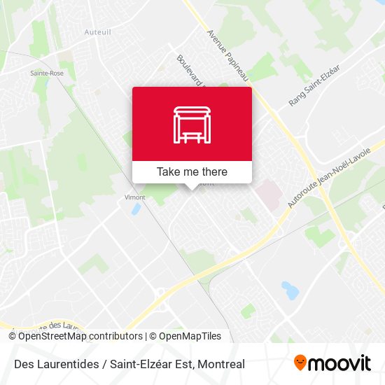 Des Laurentides / Saint-Elzéar Est map
