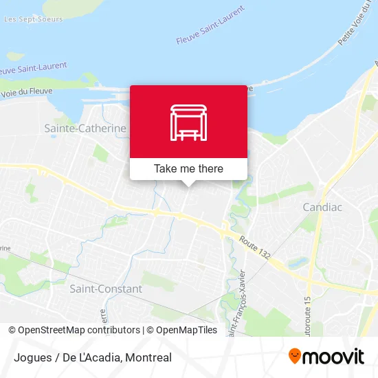 Jogues / De L'Acadia map