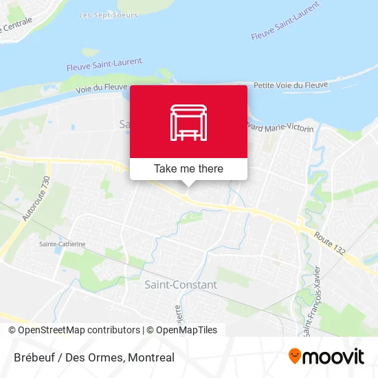 Brébeuf / Des Ormes map