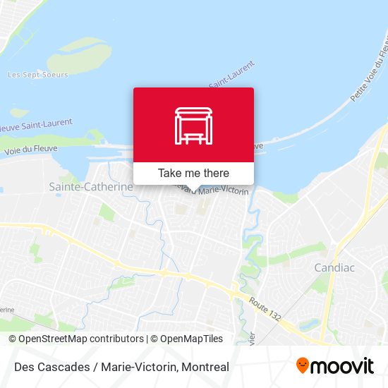Des Cascades / Marie-Victorin map