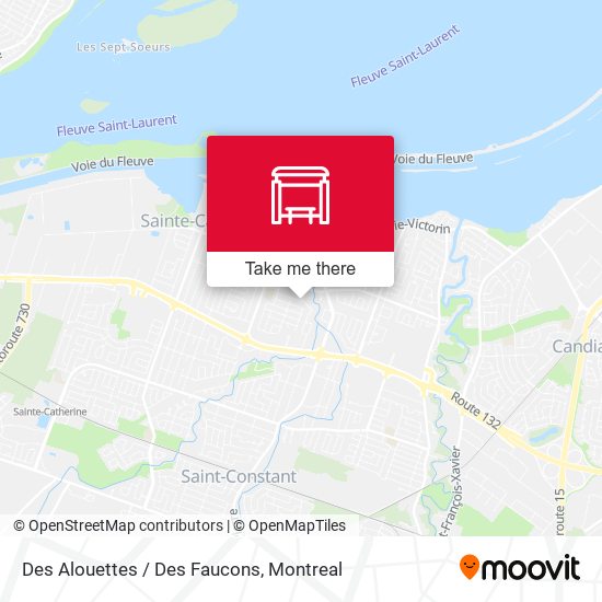 Des Alouettes / Des Faucons map