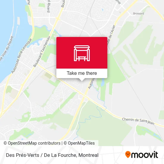 Des Prés-Verts / De La Fourche map