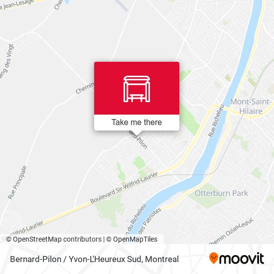 Bernard-Pilon / Yvon-L'Heureux Sud map