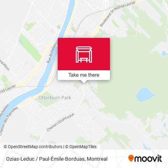 Ozias-Leduc / Paul-Émile-Borduas map