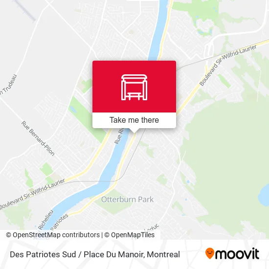 Des Patriotes Sud / Place Du Manoir map