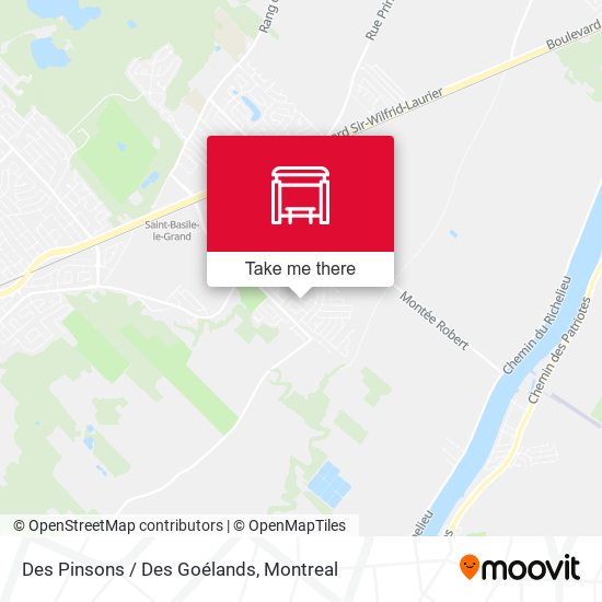 Des Pinsons / Des Goélands map