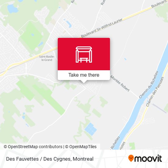 Des Fauvettes / Des Cygnes map