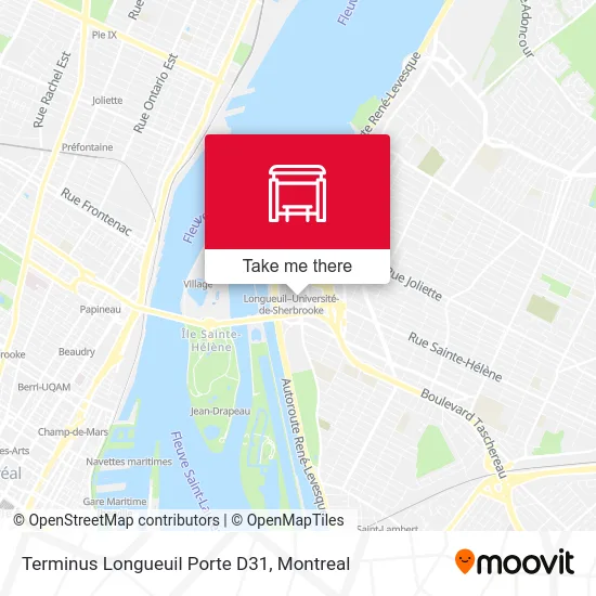 Terminus Longueuil Porte D31 map