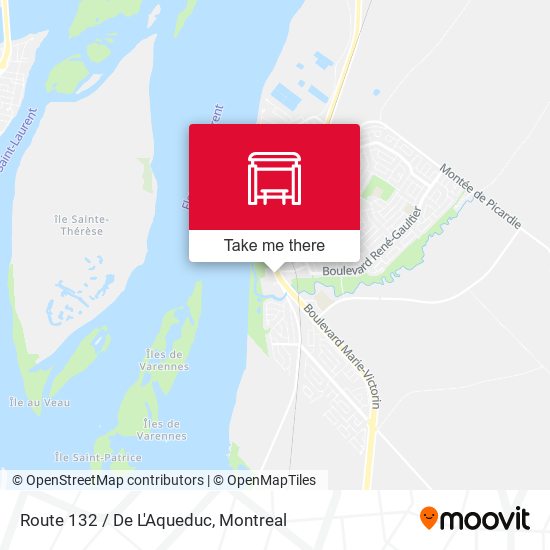 Route 132 / De L'Aqueduc map