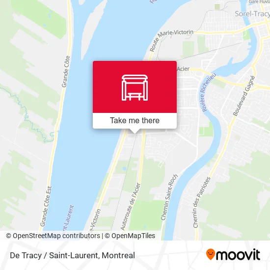 De Tracy / Saint-Laurent map