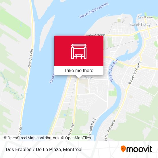 Des Érables / De La Plaza map