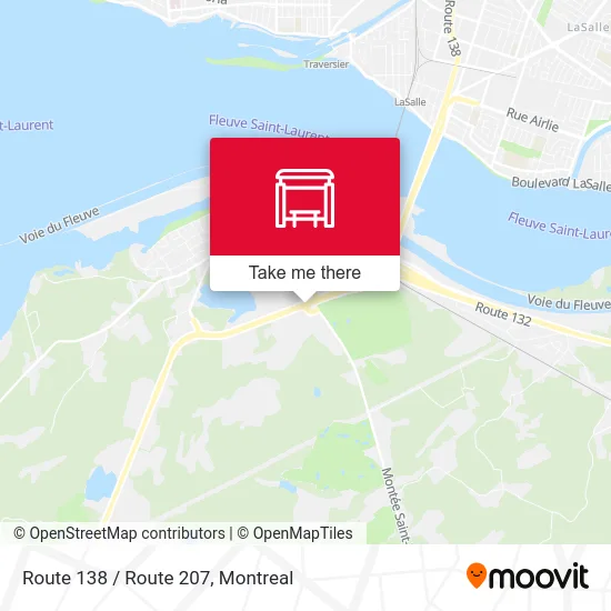Route 138 / Route 207 map