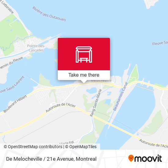 De Melocheville / 21e Avenue map