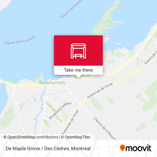 De Maple Grove / Des Cèdres map