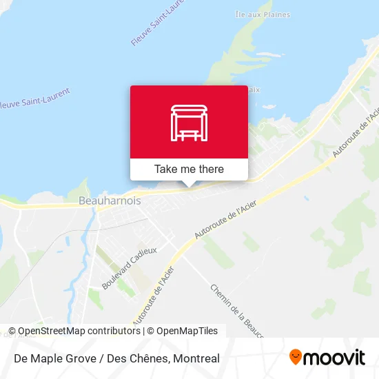 De Maple Grove / Des Chênes map