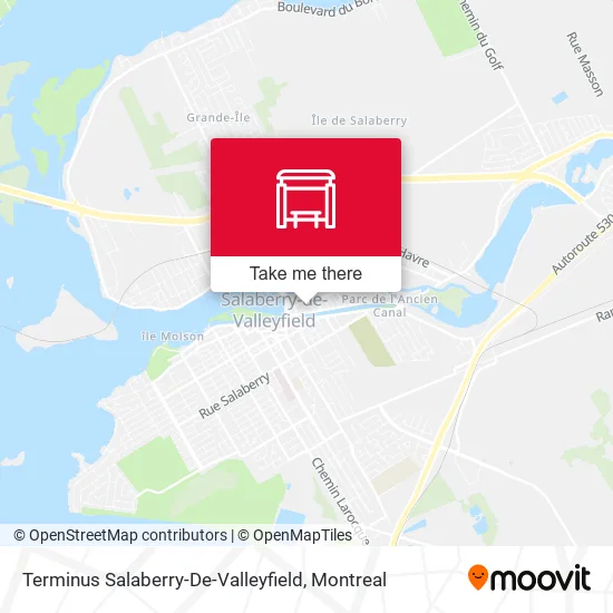 Terminus Salaberry-De-Valleyfield map