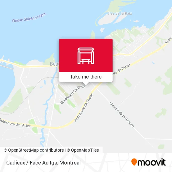 Cadieux / Face Au Iga map