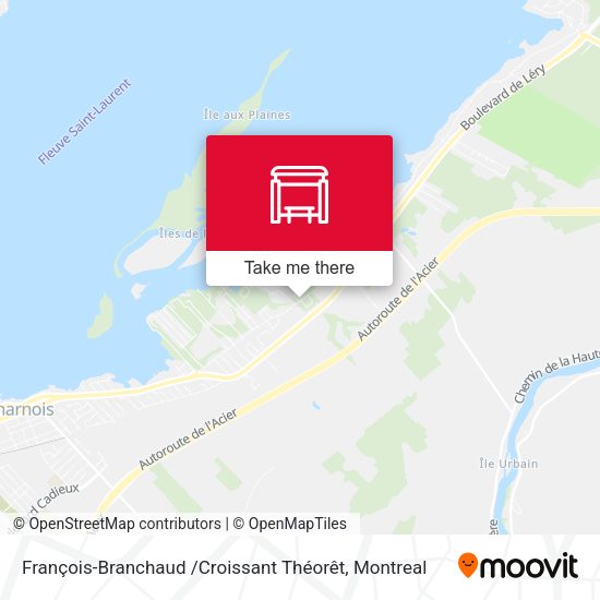 François-Branchaud /Croissant Théorêt map
