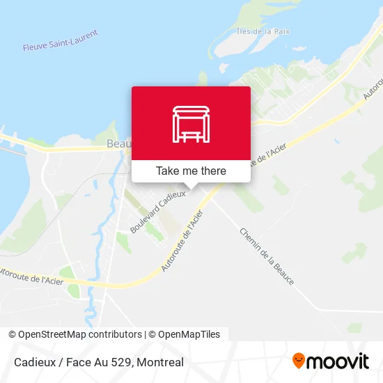 Cadieux / Face Au 529 map