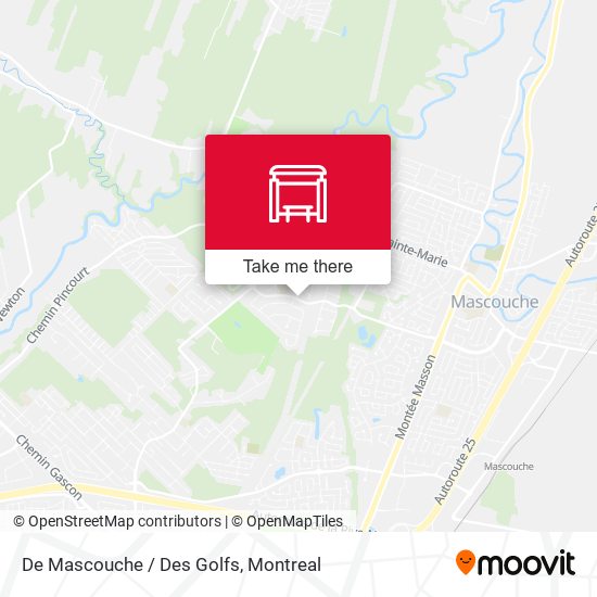 De Mascouche / Des Golfs map