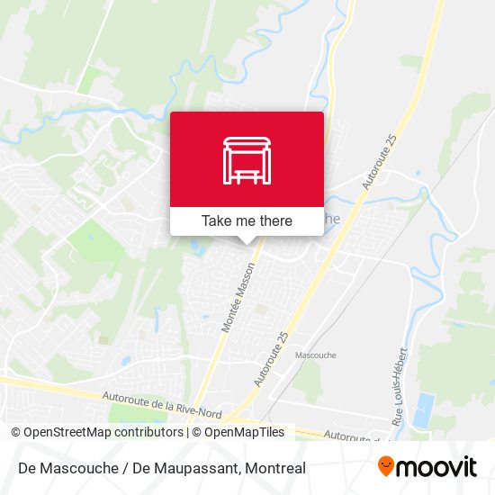 De Mascouche / De Maupassant map
