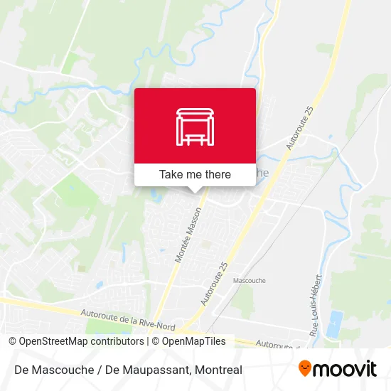 De Mascouche / De Maupassant map