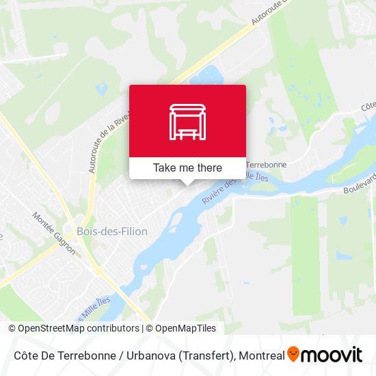 Côte De Terrebonne / Urbanova (Transfert) map
