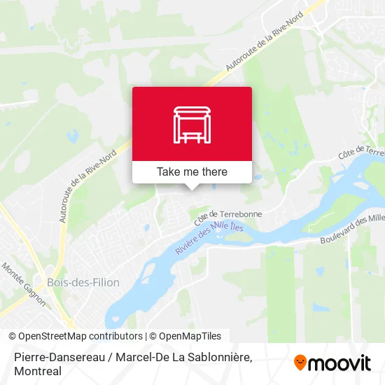 Pierre-Dansereau / Marcel-De La Sablonnière map