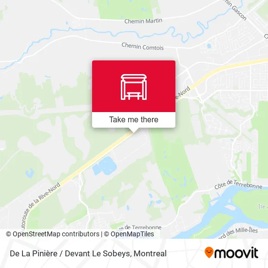 De La Pinière / Devant Le Sobeys map