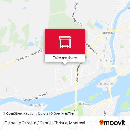 Pierre-Le Gardeur / Gabriel-Christie map