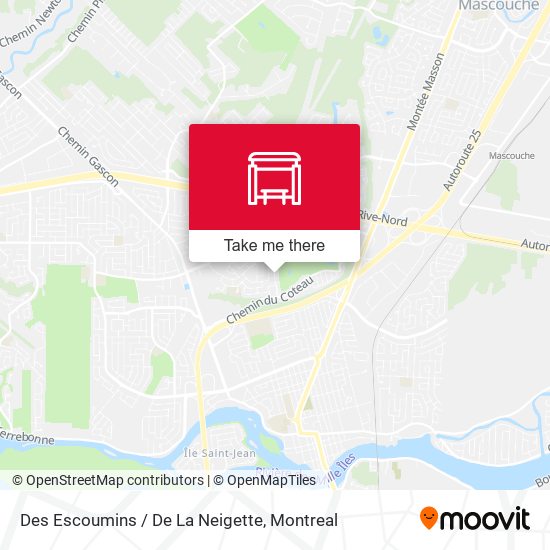 Des Escoumins / De La Neigette map