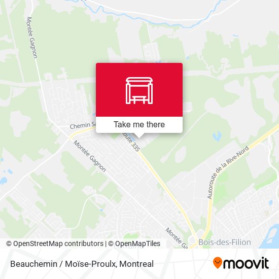 Beauchemin / Moïse-Proulx map