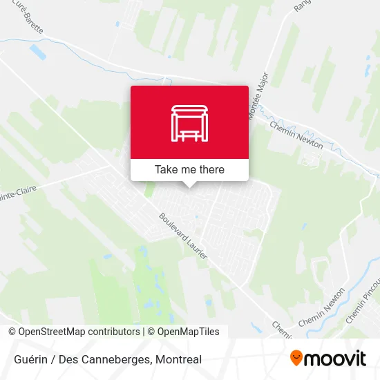 Guérin / Des Canneberges map