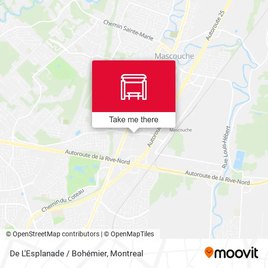 De L'Esplanade / Bohémier map