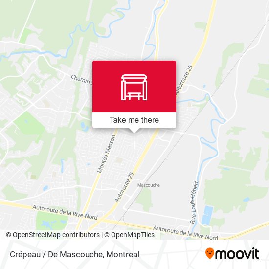 Crépeau / De Mascouche map
