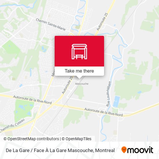 De La Gare / Face À La Gare Mascouche map