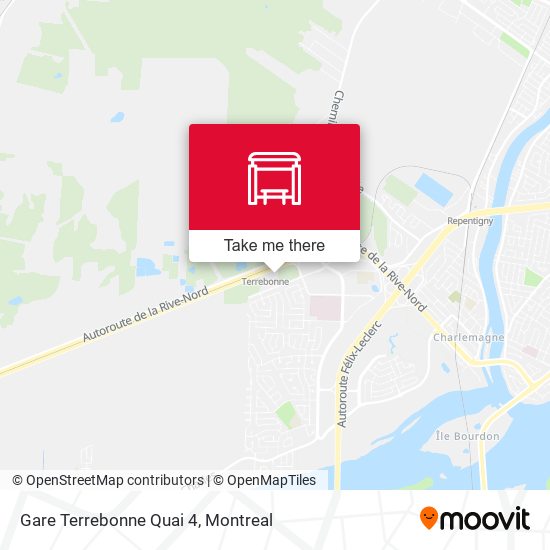 Gare Terrebonne Quai 4 map