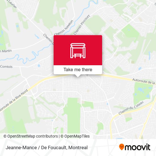 Jeanne-Mance / De Foucault map
