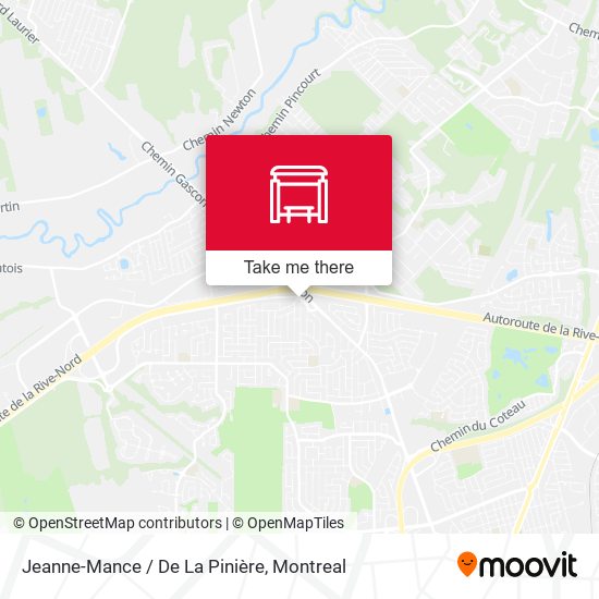 Jeanne-Mance / De La Pinière map