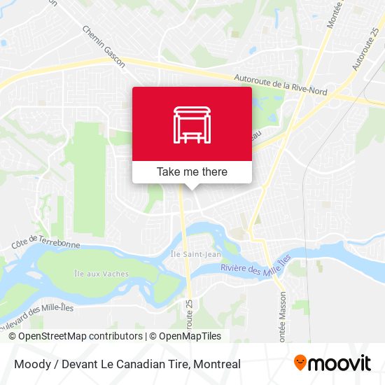 Moody / Devant Le Canadian Tire map