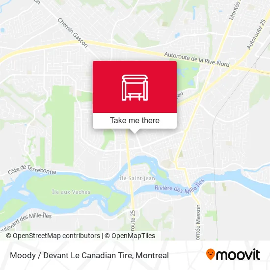 Moody / Devant Le Canadian Tire map