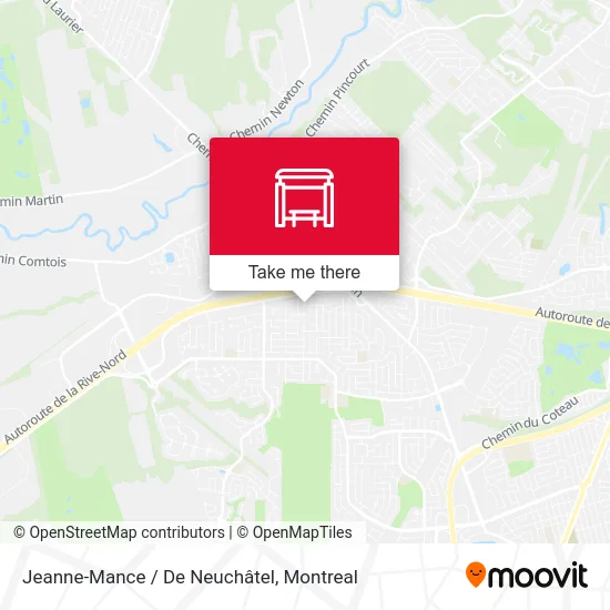 Jeanne-Mance / De Neuchâtel map