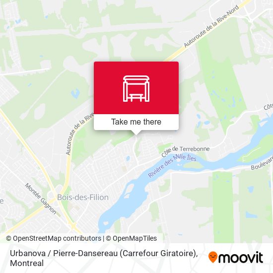 Urbanova / Pierre-Dansereau (Carrefour Giratoire) map
