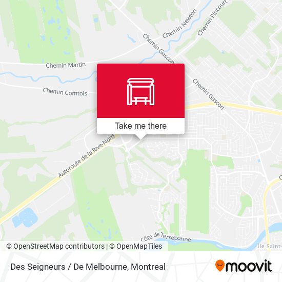 Des Seigneurs / De Melbourne map