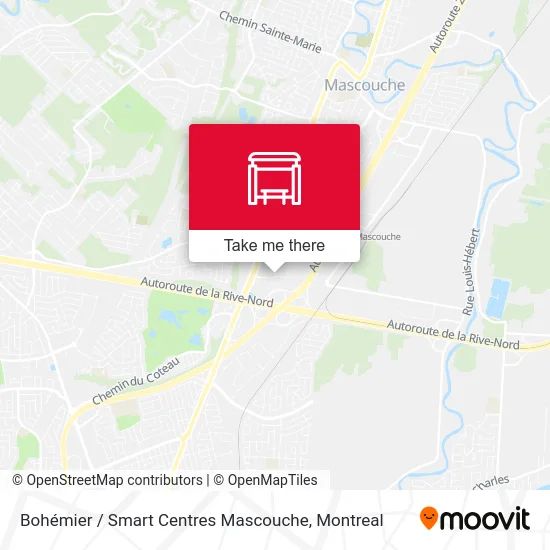 Bohémier / Smart Centres Mascouche map