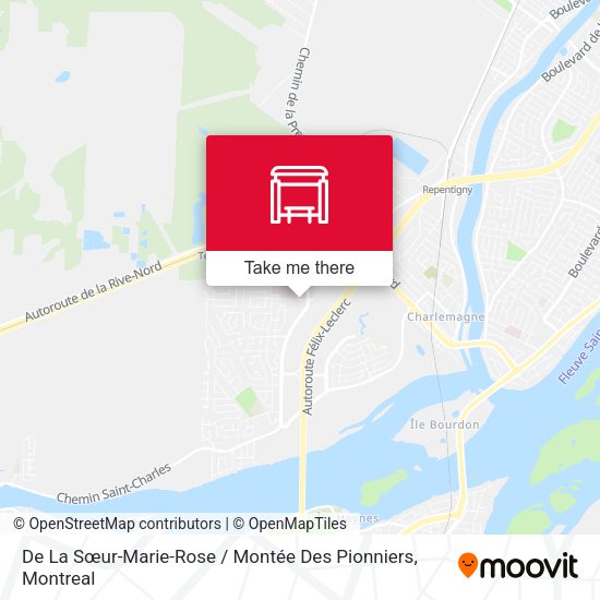 De La Sœur-Marie-Rose / Montée Des Pionniers map