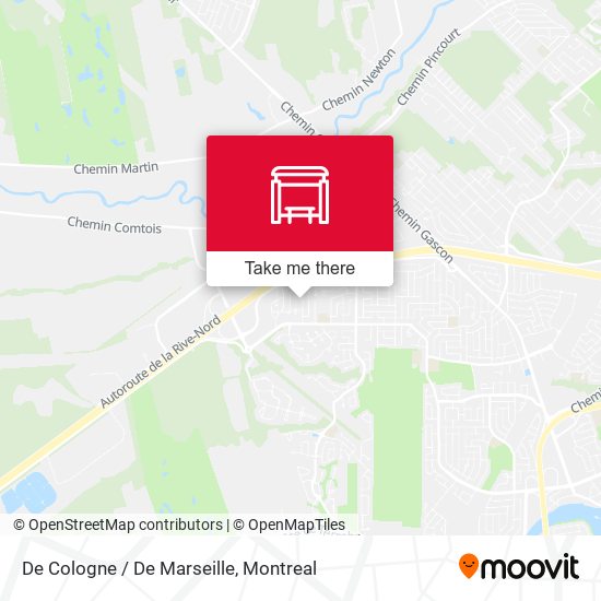De Cologne / De Marseille map