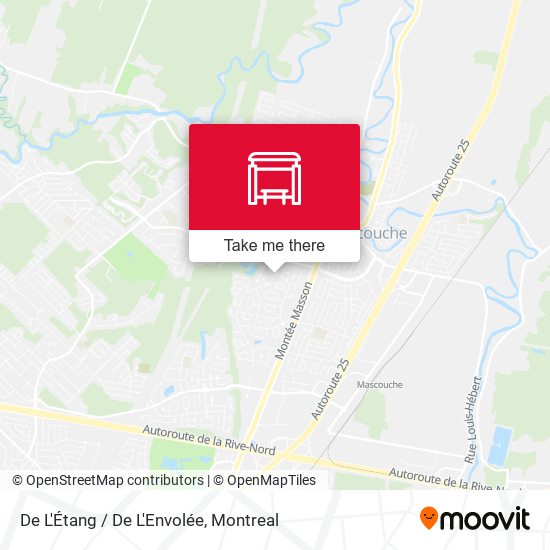 De L'Étang / De L'Envolée map