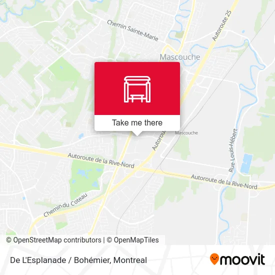 De L'Esplanade / Bohémier map